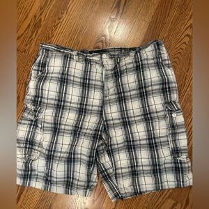 🩷 3/$18 Beverly Hills Polo Club Blue and White Plaid Shorts 100% cotton